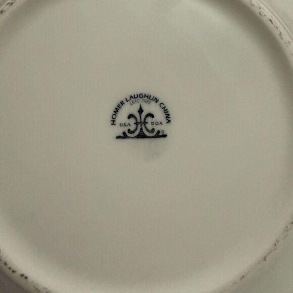 HOMER LAUGHLIN Sardinia Pattern 2x Dinner Salad‎ Plates Restaurant Ware Retired - Picture 9 of 9